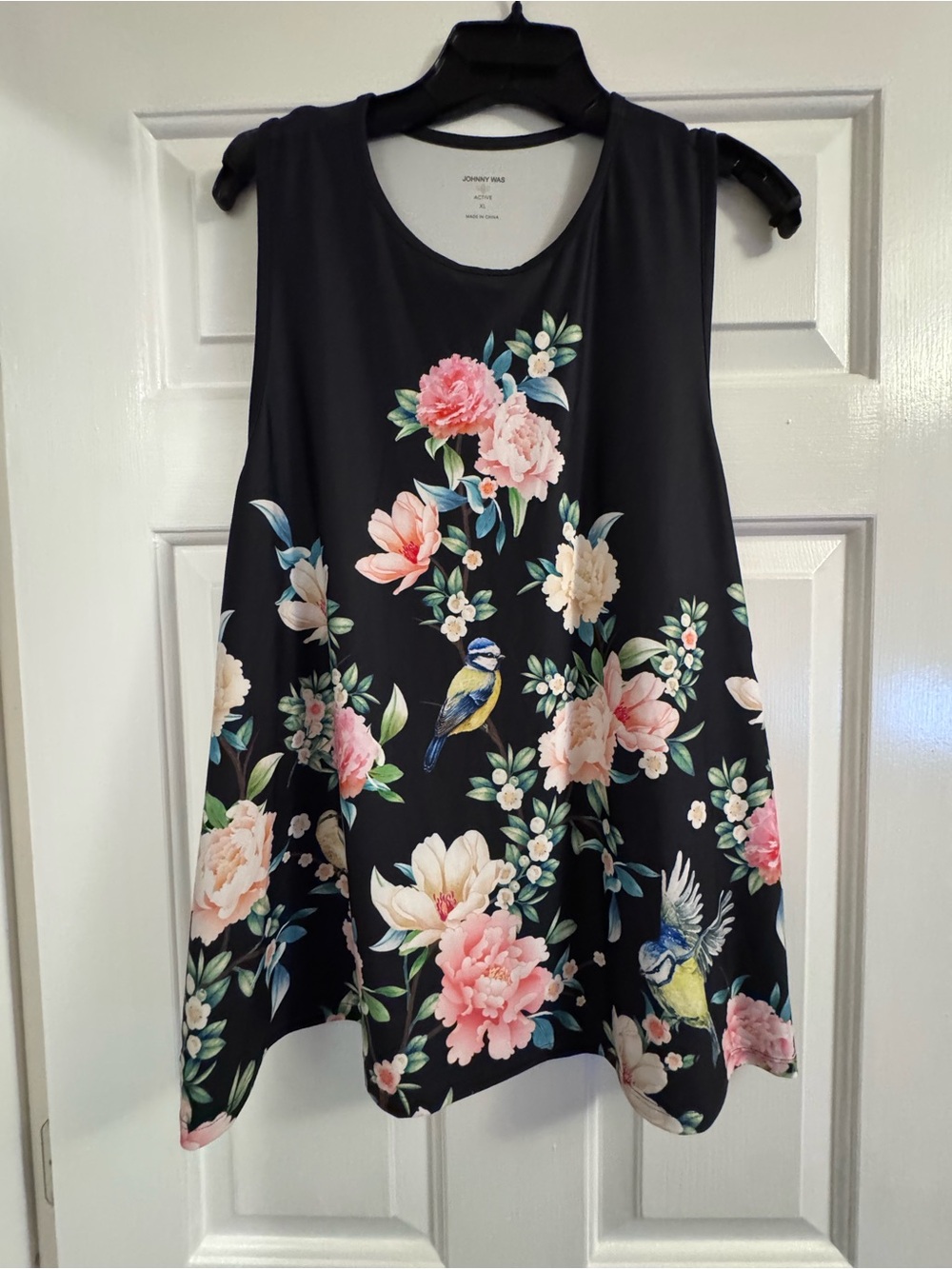 Johnny Was Active Birdie Floral Sleeveless Swing Top XL NWT